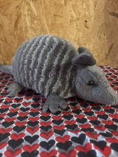 Aurora World Armadillo Flopsie 16 inch Gray Striped Plush Stuffed Animal 2018