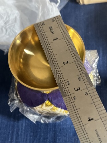 Mini Butsudan Zen Buddhist Rin Bell Japanese Orin Singing Bowl Set - Picture 9 of 15