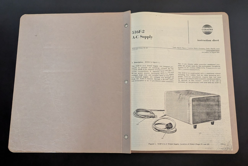 COLLINS 516F-2 AC Supply Instruction Manual - Picture 3 of 4