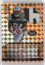 2015 Spectra Aspiring Neon Orange Prizm /3 Devin Smith RPA Rookie Patch Auto RC