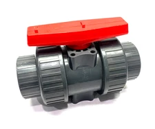 Double Union 3" UPVC Ball Valve, Slip Sockets