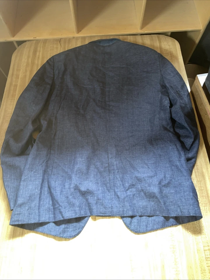 Blazer Thomas Rosa Mezcla Lino No Estructurado 42R Foto 4 de 4