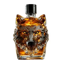 1*Wolf Whiskey Bottle 2025 Funny Whiskey Wolf Unique Animal Glass Set Whiskey