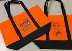 Eco Friendly Reuse Grocery  Bags - Strong 14"X14"X5.5" Set of 2 - Coffee 