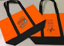 Eco Friendly Reuse Grocery  Bags - Strong 14"X14"X5.5" Set of 2 - Coffee 