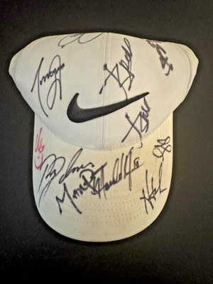 Rare 2016 Signed PGA Shell Houston Open Hat Jordan Spieth, Rickie Fowler & More