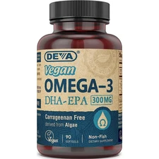 Deva Vegan Omega-3 Dha-Epa 300 Mg 90 Softgels