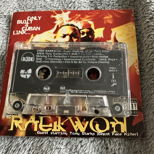 Raekwon Only Built 4 Cuban Linx Cassette Rare CLEAR Tape 1995 Rap Hip Hop Music