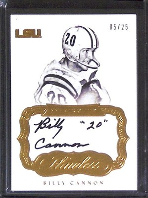 2017 Panini Flawless Collegiate #PI-BC Billy Cannon Premium Ink #/25