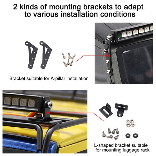 24 LED Light Lamp Roof Bar w/ Switch For 1/10 RC Crawler Car Traxxas TRX4 90046 - Picture 5 of 7