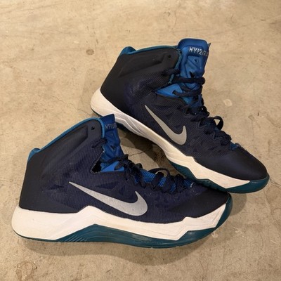 Nike HyperQuickness Shoes Mens 7.5 Blue Lace Up Basketball 599421-401