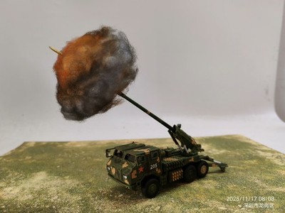 3D Printed 1/72 Chinese PCL-181 155mm truck-mounted howitzer Finished Product