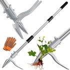Weed Puller Tool with Gloves, Long Handle Stand up Weed Tool, Heavy Duty Weeder