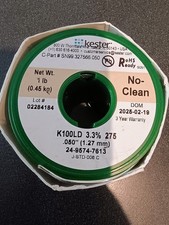 Kester K100LD 3.3 275 .050" 1.27mm Lead Free Solder 1lb