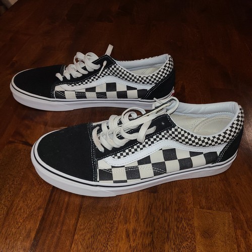 Vans Old Skool Schuhe gemischt kariert schwarz weiß Herren 10,5 Damen 12 Low Tops - Bild 2 von 7