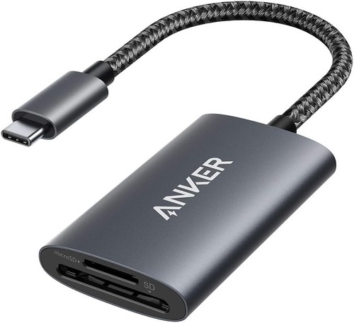 Anker USB-C SD 4.0 Card Reader, PowerExpand+ 2-in-1 Memory Gray - 第 1/7 張圖片