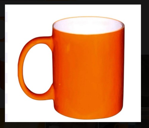 2pk: P.Graham Dunn NEW Boxed Coffee Mugs - Plain Lava Orange Outer w White Inner - Picture 21 of 24