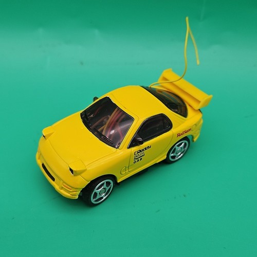 ZipZaps Micro RC Car Yellow Mazda RX-7 Initial D 1:64 Scale Untested As Is  - Picture 1 of 7