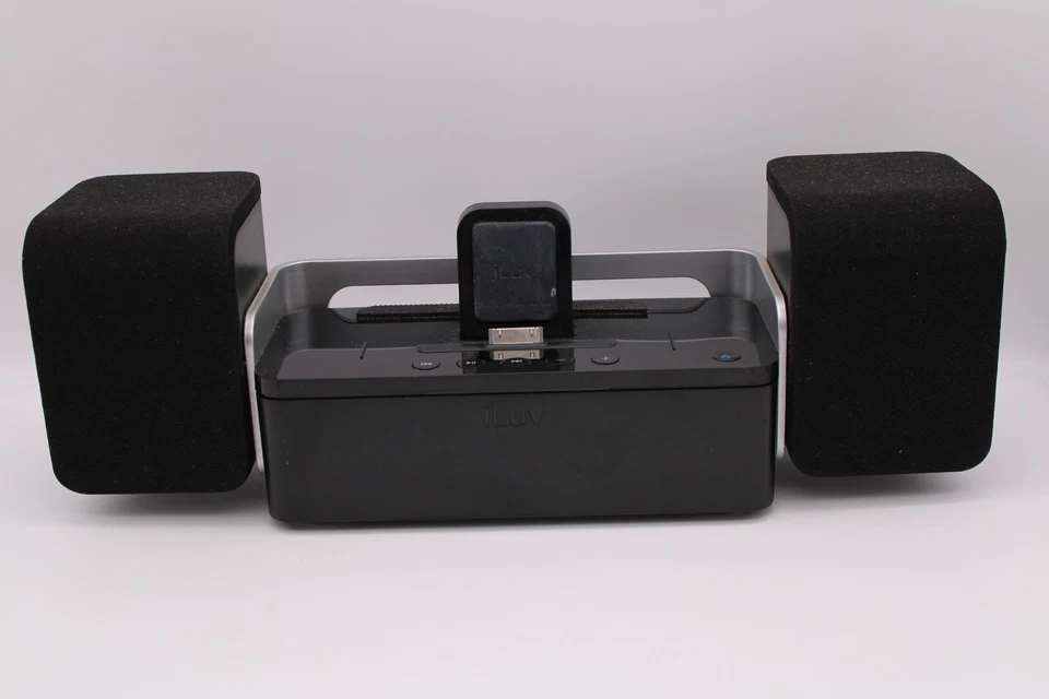 iLuv iMM747-01 Audio Cube Stereo Speaker Dock for 30-PIN iPod/iPad Black - Image 2 of 4