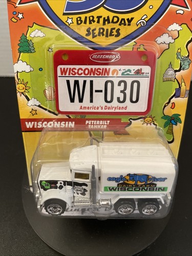 2001 MATCHBOX WISCONSIN " PETERBILT TANKER " ACROSS AMERICA STATE TAGS Birthday - Picture 8 of 10