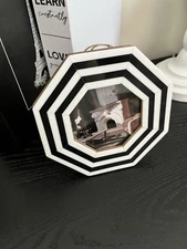 Black And White Stripe Picture Frame 4x4 New Black And White Decor