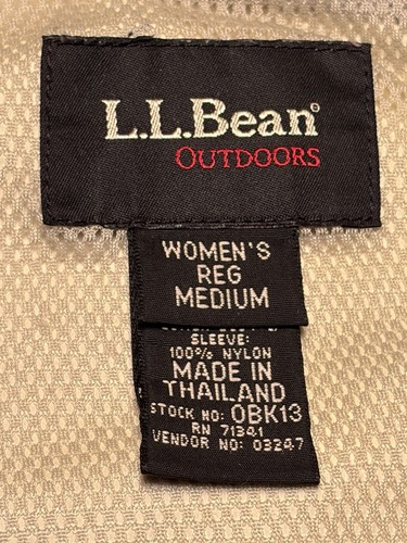 LL Bean Women's Raincoat Stowaway Gore-Tex Hooded Green Rain Jacket 0BK13 Sz M - Picture 15 of 21