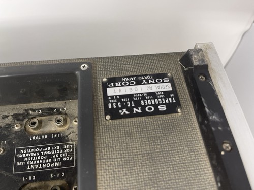 Registratore a nastro vintage Sony TC-530 stereo bobina a bobina con altoparlanti - Foto 14 di 14