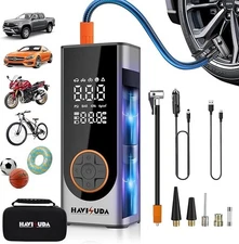 Tire Inflator Portable Air Compressor - 150 PSI Cordless Air Pump for Car, Bi...