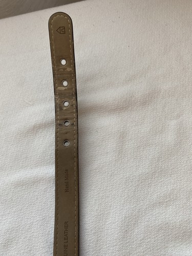 Hennessy & Sons Dog Collar Black Natural Leather Handmade w/Dog Tag Pet Puppy - Picture 7 of 9