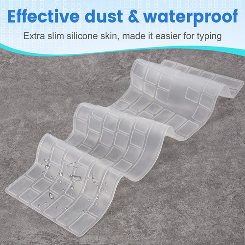 Silicone Dünne Tastatur Skin Cover Protector Mit Ziffernblock Für   Transpa6016 - Afbeelding 3 van 7