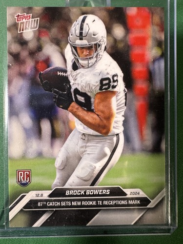 Brock Bowers RC TE Catch Record - 2024 Topps NOW Football Card #15 🔥🔥 - Bild 3 von 13