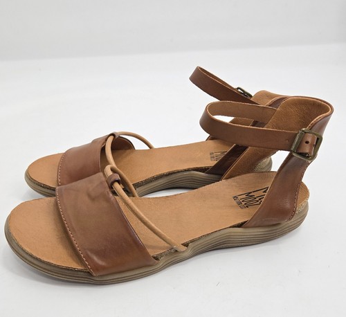 Sandalias Miz Mooz para mujer talla 39 8 US Marcie cuero marrón correa al tobillo hebilla - Imagen 3 de 12