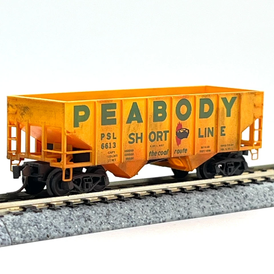 Tolva Micro-Trains 56050 Peabody línea corta USRA costilla lateral 2 bahías escala 6613 N Foto 4 de 4