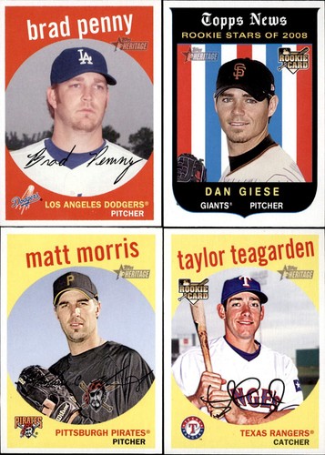 2008 Topps Heritage Black Backs Baseball Complete Your Set #1-720 You Pick! - Picture 1 of 7