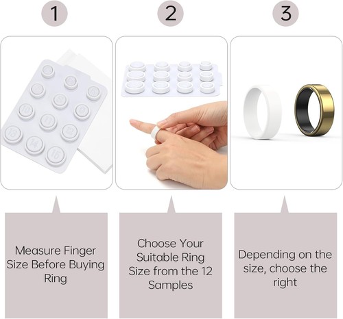 Smart Ring Sizing Kit, Compatible with Oura Ring4, Measure Finger Size... - Picture 4 of 6