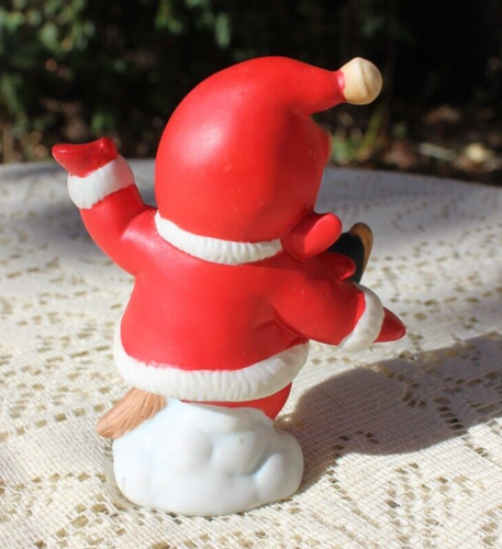 Figura de colección Schmid B. Shackman gatito pepino patinaje invierno jengibre 1987 Santa - Imagen 2 de 3