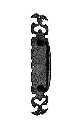 Akatva Premium Heavy Duty￼ Wrought Iron Door Pull￼ 17 Inches Black powder coated - Picture 1 of 8