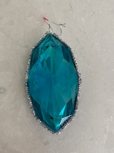 5" Acryl Edel Edelstein Schmuck Ornament - Türkis Pfau - Bild 1 von 2