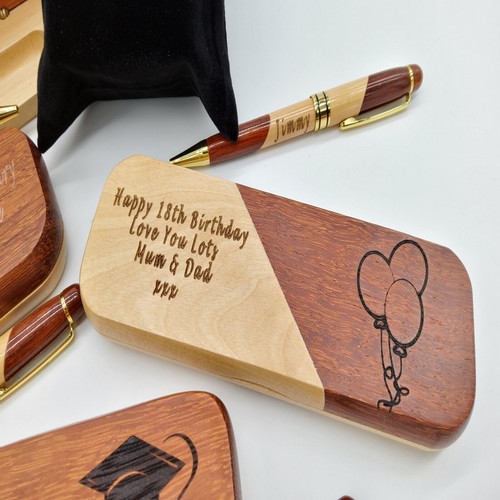 wood pen custom personalised ball point pen christmas birthday gift graduation - Picture 5 of 11