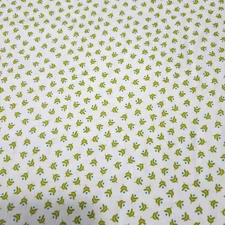 19" Camp Cozy Studio 8 Quilting Treasures Blue Green Small Floral on White