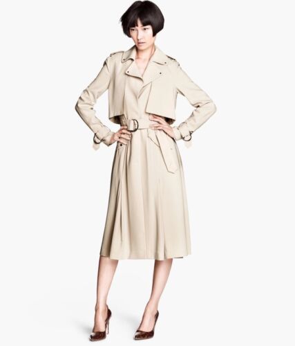NEU H&M TREND Trenchcoat beige Gr.38 M Blogger Studio ausverkauft trench Mantel - Bild 2 von 4