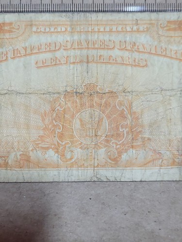 πΊπΈ United States 10 Dollars Gold Certificate 1922 FR-1173 FR1173 012423-5 - Picture 7 of 8