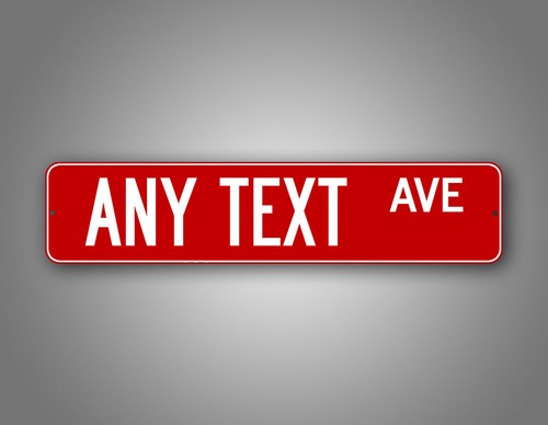 Personalisiertes rot und weiß jeder Text Straßenschild ""4x18" Neuheit Straßenschild - Bild 4 von 4