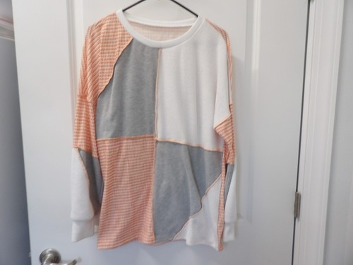 No Brand shirt size large, gray, white and orange, excellent condition. - Picture 1 of 5