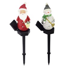 Pathway Lights Solar Powered Snowman Light Stake Christmas Outdoor Decor Light