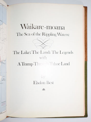 1975 Waikare-Moana Sea of Rippling Waters Elsdon Best Unique Leather Binding - Picture 8 of 20