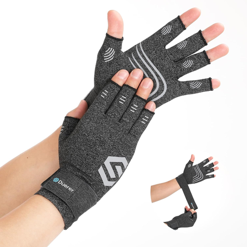 Duerer Arthritis Compression Gloves with Straps, Women Men for RSI, Carpal Tunne - Picture 10 of 12