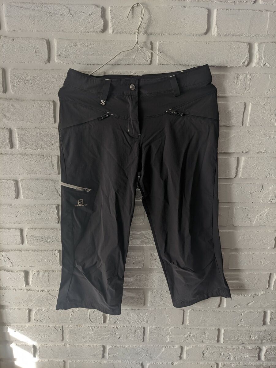 Salomon Clima Wind Adjustable Waist Nylon Capris Pants Stretch