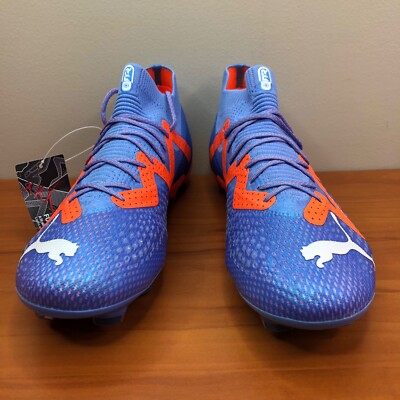 Puma Future Ultimate FG AG Soccer Cleats Blue / Orange 107165-01