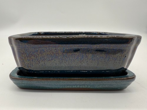 Small Ceramic Bonsai Pot With Or Without Matching Tray Mixed Sizes & Designs - Picture 52 of 54